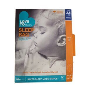 Love To Dream Sleep Bag For Cool Temps Stage 3 TOG 2.5 Cloud Print PINK 6-18 Mos